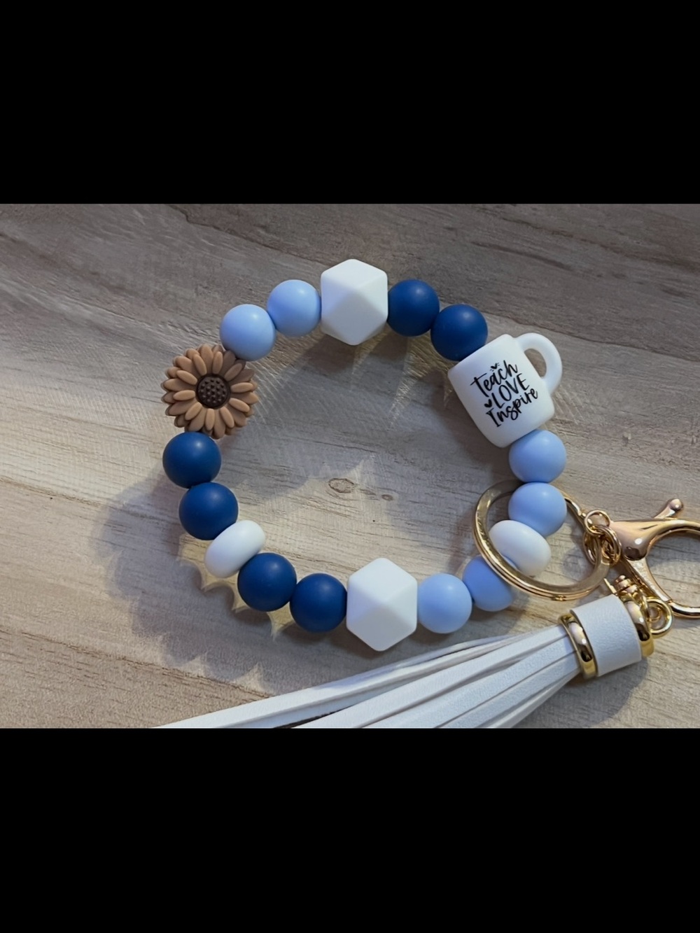 Teacher Love Inspire Key Chain Bracelet